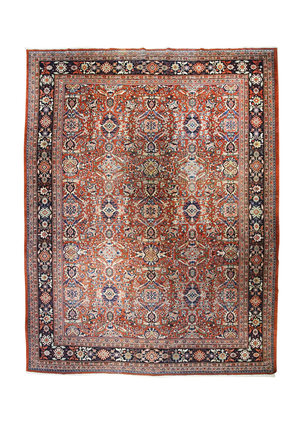 Persian Rug Mahal Handmade Area Tribal Antique 11'4"x14'9" (11x15) Red Floral Design #A32462