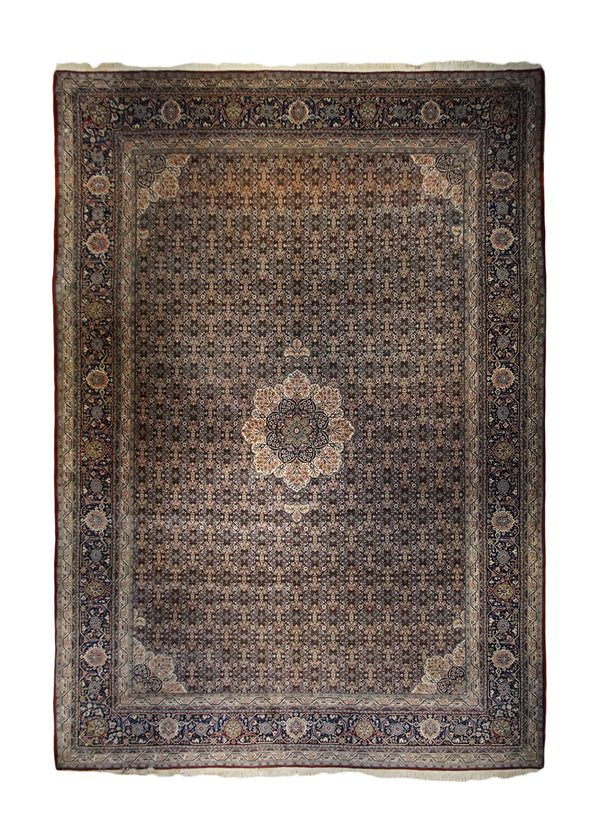 Oriental Rug Indian Handmade Area Traditional 12'11"x19'7" (13x20) Blue Herati Design #A32491