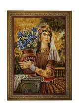Persian Rug Tabriz Handmade Area Traditional 2'6"x3'6" (3x4) Red Multi-color Yellow/Gold Pictorial Design #A32520