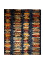 Oriental Rug Pakistani Handmade Area Transitional 8'1"x9'9" (8x10) Blue Multi-color Faryab Geometric Design #A32590
