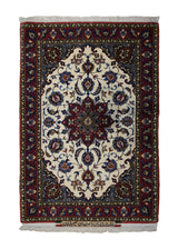 Persian Rug Isfahan Handmade Area Traditional 2'6"x3'6" (3x4) Whites/Beige Red Blue Seirafian Floral Design #A32648