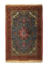 Persian Rug Isfahan Handmade Area Traditional 2'5"x3'6" (2x4) Blue Red Davari Floral Design #A32650