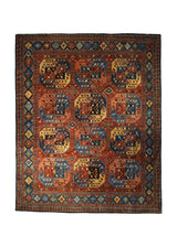 A32704 Oriental Rug Pakistani Handmade Area Transitional Tribal 8'1'' x 9'6'' -8x10- Red Blue Yellow Gold Ersari Design