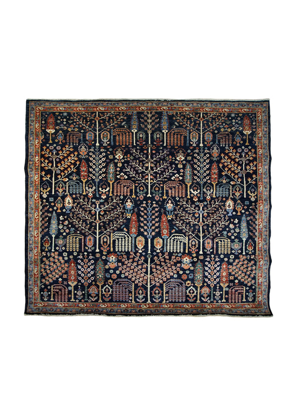 Oriental Rug Pakistani Handmade Area Transitional Tribal 5'4"x6'2" (5x6) Blue Tree of Life Bakhshayesh Design #A32707