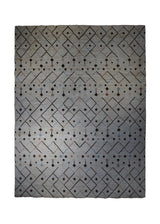 Oriental Rug Pakistani Handmade Area Transitional 7'9"x9'10" (8x10) Whites/Beige Moroccan H&S Geometric Design #A32721