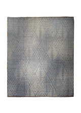 A32724 Oriental Rug Pakistani Handmade Area Transitional 12'9'' x 14'11'' -13x15- Whites Beige Blue Moroccan H&S Geometric Design