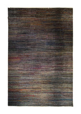 Oriental Rug Indian Handmade Area Modern 14'0"x20'0" (14x20) Multi-color Gray Stripes Design #A32756
