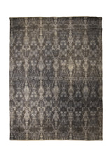 A32780 Oriental Rug Indian Handmade Area Transitional Neutral 9'0'' x 12'0'' -9x12- Gray Blue Geometric Design