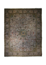 A32786 Persian Rug Tabriz Handmade Area Traditional 9'8'' x 12'5'' -10x12- Whites Beige Green Naghsh Floral Design