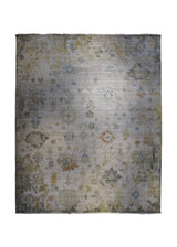 A32789 Oriental Rug Indian Handmade Area Transitional 11'11'' x 14'9'' -12x15- Whites Beige Blue Geometric Oushak Design