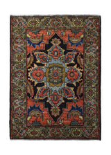 A32853 Oriental Rug Pakistani Handmade Area Transitional Tribal 2'5'' x 3'3'' -2x3- Black Brown Red Serapi Geometric Design