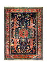 Oriental Rug Indian Handmade Area Transitional Tribal 10'4"x13'11" (10x14) Blue Red Green Bakhshayesh Geometric Design #A32890