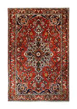 Persian Rug Bakhtiari Handmade Area Tribal 6'11"x10'4" (7x10) Red Floral Design #A32891