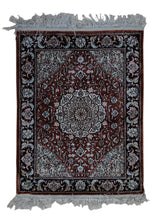 Oriental Rug Chinese Handmade Area Traditional 1'6"x2'0" (2x2) Red Whites/Beige Floral Design #A33006