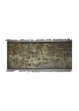 Oriental Rug Chinese Handmade Runner Traditional 1'10"x6'1" (2x6) Yellow/Gold Whites/Beige Pictorial Design #A33009
