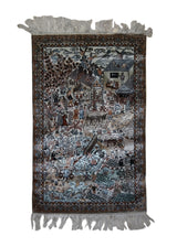 Oriental Rug Chinese Handmade Area Traditional 1'8"x2'5" (2x2) Whites/Beige Red Pictorial Design #A33012