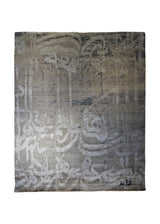A33056 Oriental Rug Indian Handmade Area Modern 8'2'' x 10'2'' -8x10- Whites Beige Abstract Unusual Design
