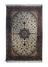 A33064 Persian Rug Tabriz Handmade Area Traditional 6'8'' x 9'9'' -7x10- Whites Beige Red Naghsh Floral Design