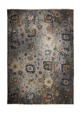 A33228 Oriental Rug Indian Handmade Area Modern 11'11'' x 17'10'' -12x18- Whites Beige Blue Geometric Oushak Design