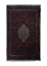 A33273 Persian Rug Bijar Handmade Area Traditional 3'8'' x 5'10'' -4x6- Red Blue Geometric Herati Design