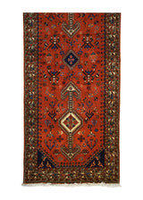 Persian Rug Abadeh Handmade Runner Tribal 2'8"x6'5" (3x6) Red Geometric Animals Design #A33301
