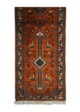 Persian Rug Abadeh Handmade Runner Tribal 2'5"x9'7" (2x10) Red Geometric Animals Design #A33307