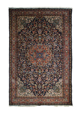 A33315 Persian Rug Sarab Handmade Area Tribal 4'5'' x 6'11'' -4x7- Blue Red Geometric Design