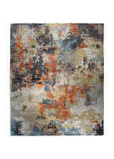 A33319 Oriental Rug Indian Handmade Area Modern 12'1'' x 14'10'' -12x15- Multi-color Orange Splatter Abstract Design