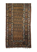 Persian Rug Afshar Handmade Runner Tribal Antique 3'8"x8'9" (4x9) Whites/Beige Brown Geometric Design #A33347