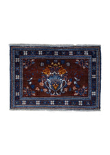 A33387 Oriental Rug Pakistani Handmade Area Transitional 1'5'' x 2'1'' -1x2- Red Blue Ariana Floral Design