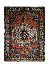 Persian Rug Bakhtiari Handmade Area Tribal 4'11"x6'8" (5x7) Pink Whites/Beige Geometric Design #A33421