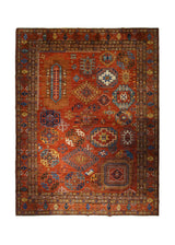 Oriental Rug Pakistani Handmade Area Transitional Tribal 10'1"x13'0" (10x13) Red Kazak Geometric Design #A33434