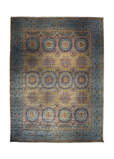 Oriental Rug Pakistani Handmade Area Transitional 12'8"x16'8" (13x17) Yellow/Gold Blue Mamluk Geometric Design #A33472