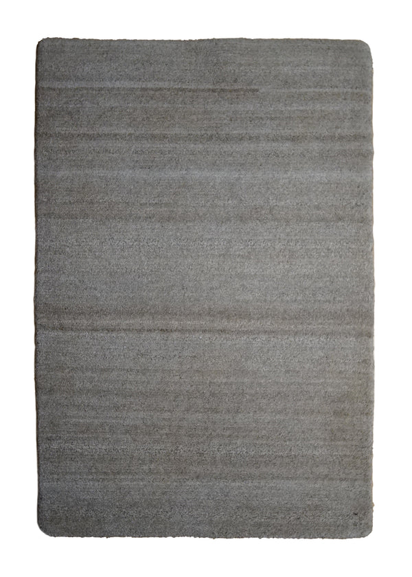 Oriental Rug Indian Handmade Area Modern Neutral 2'0"x3'0" (2x3) Whites/Beige Stripes Design #A33544