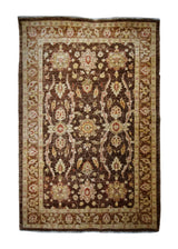 Oriental Rug Pakistani Handmade Area Transitional 4'1"x5'10" (4x6) Brown Antique Washed Oushak Floral Design #A33604
