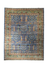Oriental Rug Pakistani Handmade Area Transitional Tribal 8'0"x10'0" (8x10) Blue Green Ariana Geometric Bakhshayesh Design #A33639