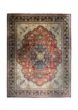 Persian Rug Tabriz Handmade Area Traditional 12'9"x16'2" (13x16) Red Blue Green Floral Design #A33652