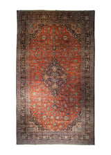 Persian Rug Kashan Handmade Area Traditional Antique 10'3"x17'6" (10x18) Red Toranj Mehrab Floral Design #A33656