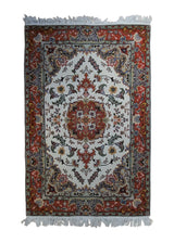 Persian Rug Tabriz Handmade Area Traditional 3'3"x4'11" (3x5) Whites/Beige Pink Naghsh Floral Design #A33673