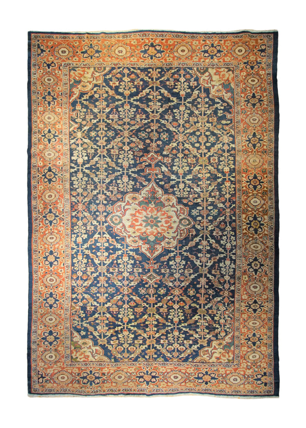 Persian Rug Sultanabad Handmade Area Tribal Antique 10'1"x14'2" (10x14) Blue Red Geometric Design #A33701
