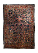 Persian Rug Sultanabad Handmade Area Tribal Antique 10'5"x14'2" (10x14) Blue Red Floral Design #A33702