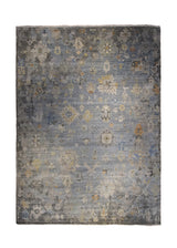 Oriental Rug Indian Handmade Area Transitional Neutral 10'2"x13'11" (10x14) Blue Gray Yellow/Gold Floral Oushak Design #A33741
