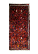 Persian Rug Baloch Handmade Area Tribal 4'5"x9'5" (4x9) Red Tree of Life Geometric Design #A33742