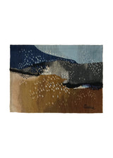 Oriental Rug Egyptian Handmade Area Modern 3'3"x4'6" (3x5) Brown Blue Pictorial Geometric Design #A33750