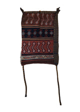Persian Rug Ghashghaei Handmade Saddle Tribal 2'4"x3'3" (2x3) Red Blue Saddle Bag Geometric Design #A33757