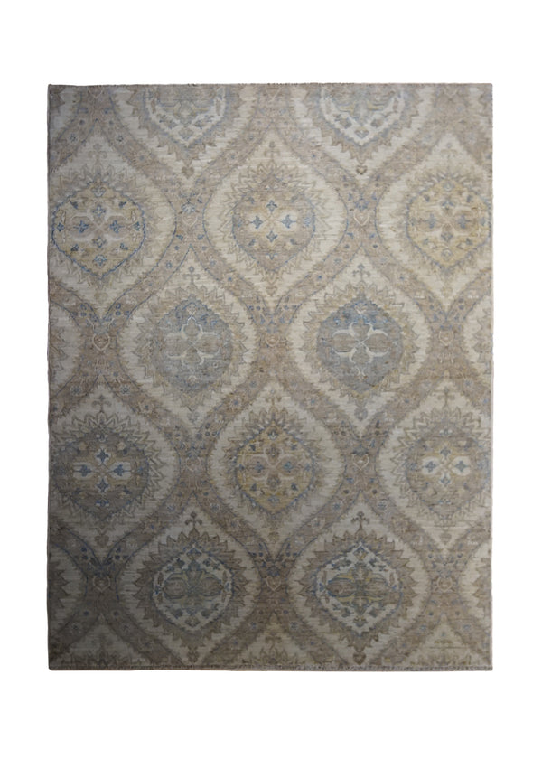 Oriental Rug Pakistani Handmade Area Transitional Neutral 4'11"x6'5" (5x6) Whites/Beige Choeb Floral Design #A33825