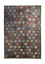 Oriental Rug Pakistani Handmade Area Transitional 6'1"x8'9" (6x9) Brown Blue Gray Ariana Floral Design #A33835