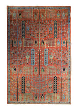Oriental Rug Pakistani Handmade Area Tribal Transitional 6'0"x9'4" (6x9) Blue Ariana Tree of Life Bakhshayesh Design #A33845
