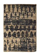 Oriental Rug Indian Handmade Area Modern 2'0"x3'0" (2x3) Blue Whites/Beige Abstract Design #A33875