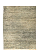 Oriental Rug Indian Handmade Area Modern 8'6"x11'6" (9x12) Blue Whites/Beige Grass Stripes Design #A33881